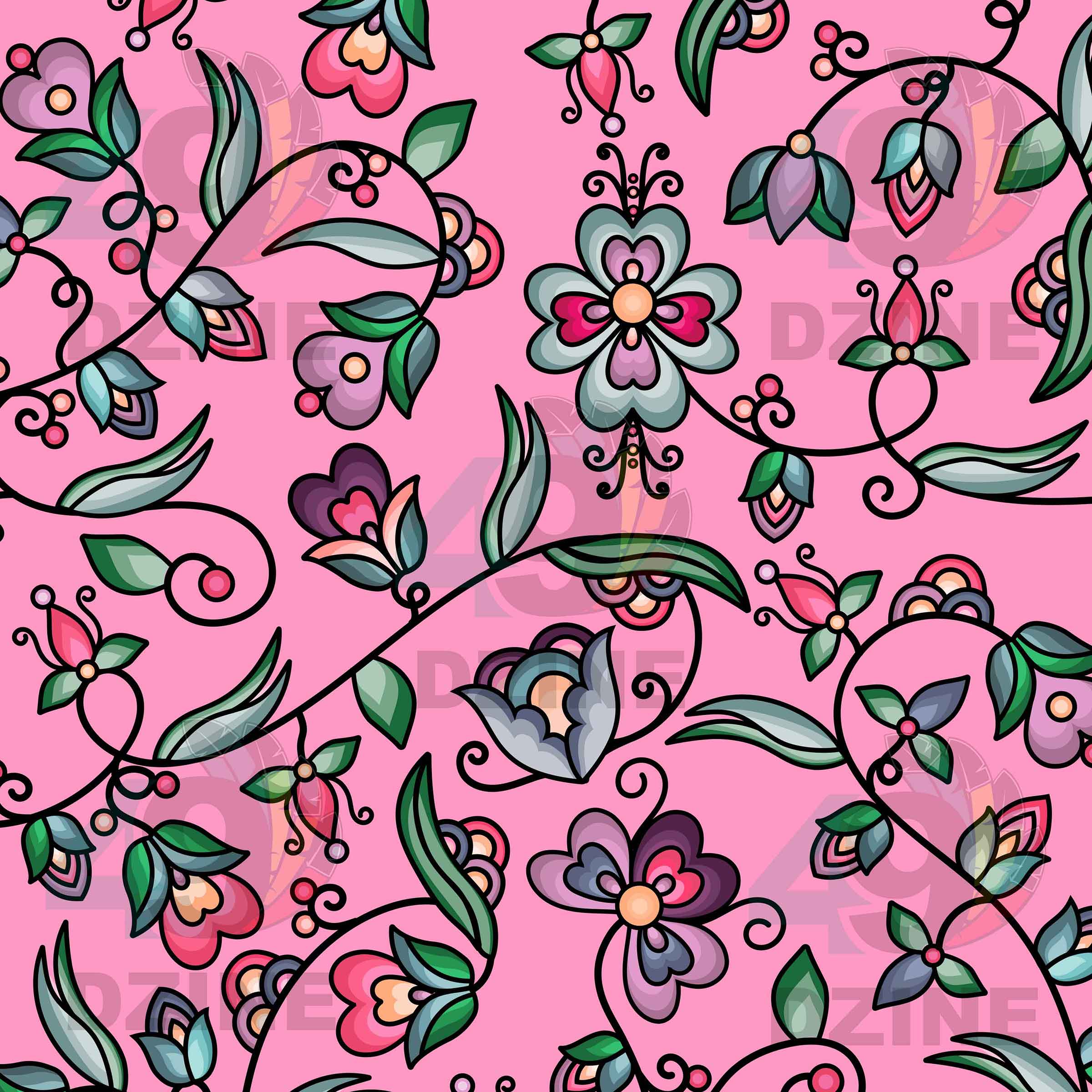 Amber Evening Garland Pink 42 Inch Cotton Poplin Pre Order