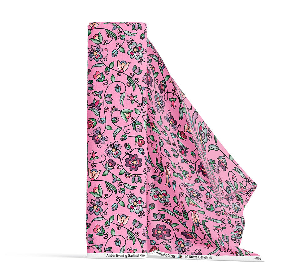 Amber Evening Garland Pink 42 Inch Cotton Poplin Pre Order