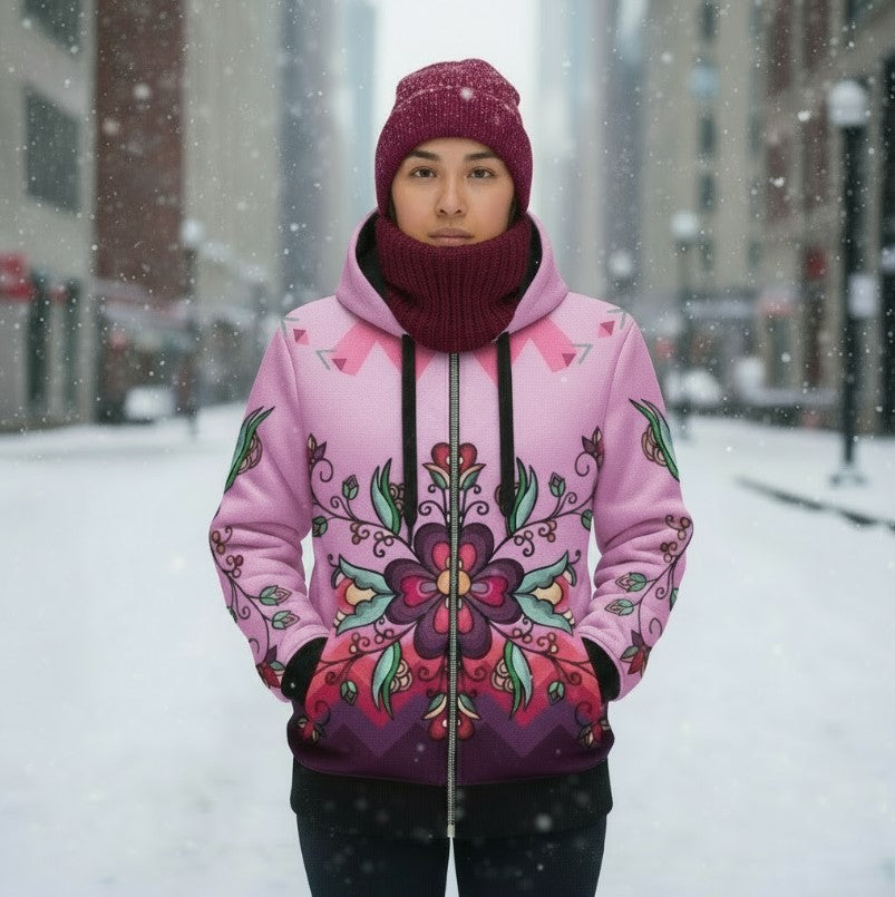 Amber Evening Garland Women's Sherpa Hoodie