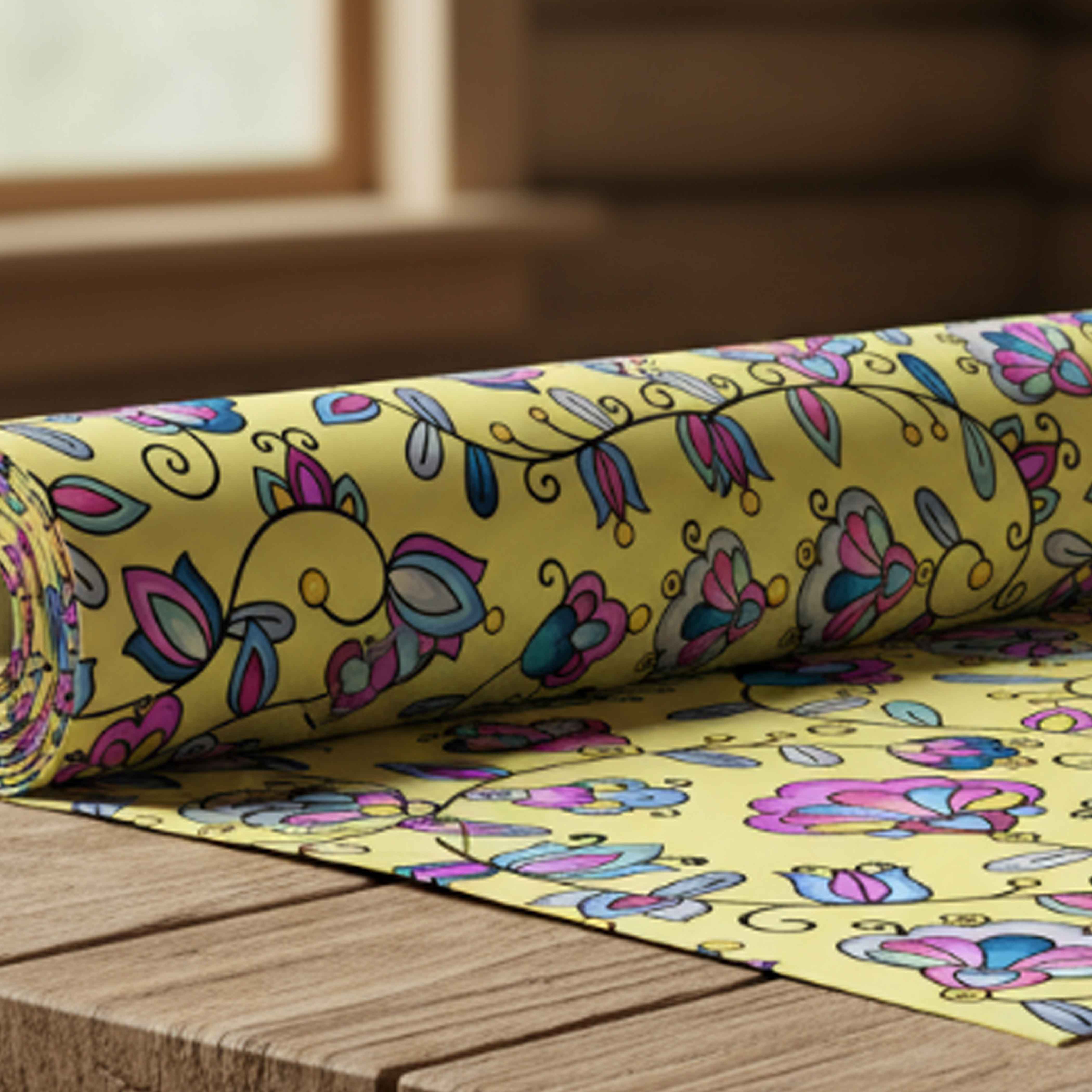 Autumn Bundle Blessing Yellow 42 Inch Cotton Poplin Pre Order