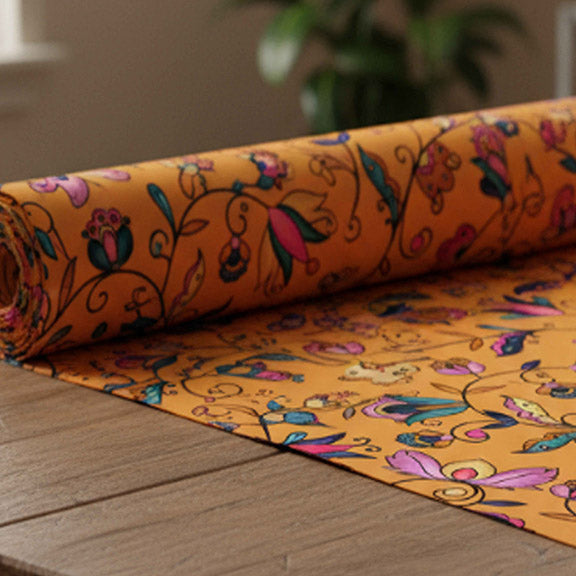 Copper Prairie Petals Orange 42 Inch Cotton Poplin Pre Order