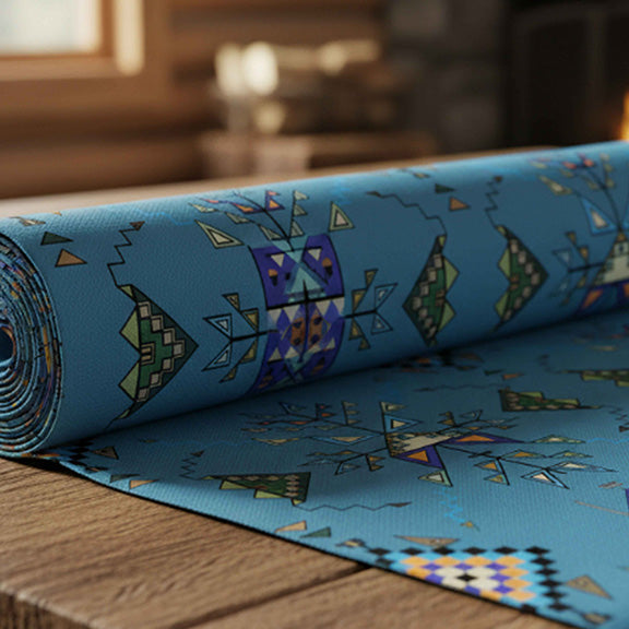 Bear Shield Blue 42 Inch Cotton Poplin Pre Order