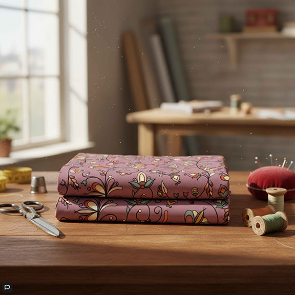 Burnt Sky Petals Magenta 42 Inch Cotton Poplin Pre Order