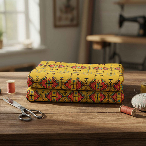 Thunder Flight Yellow 42 Inch Cotton Poplin Pre Order