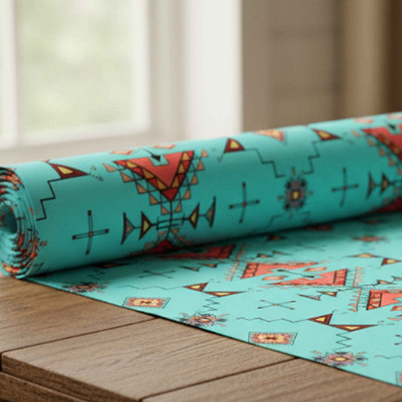 Thunder Flight Turquoise 42 Inch Cotton Poplin Pre Order