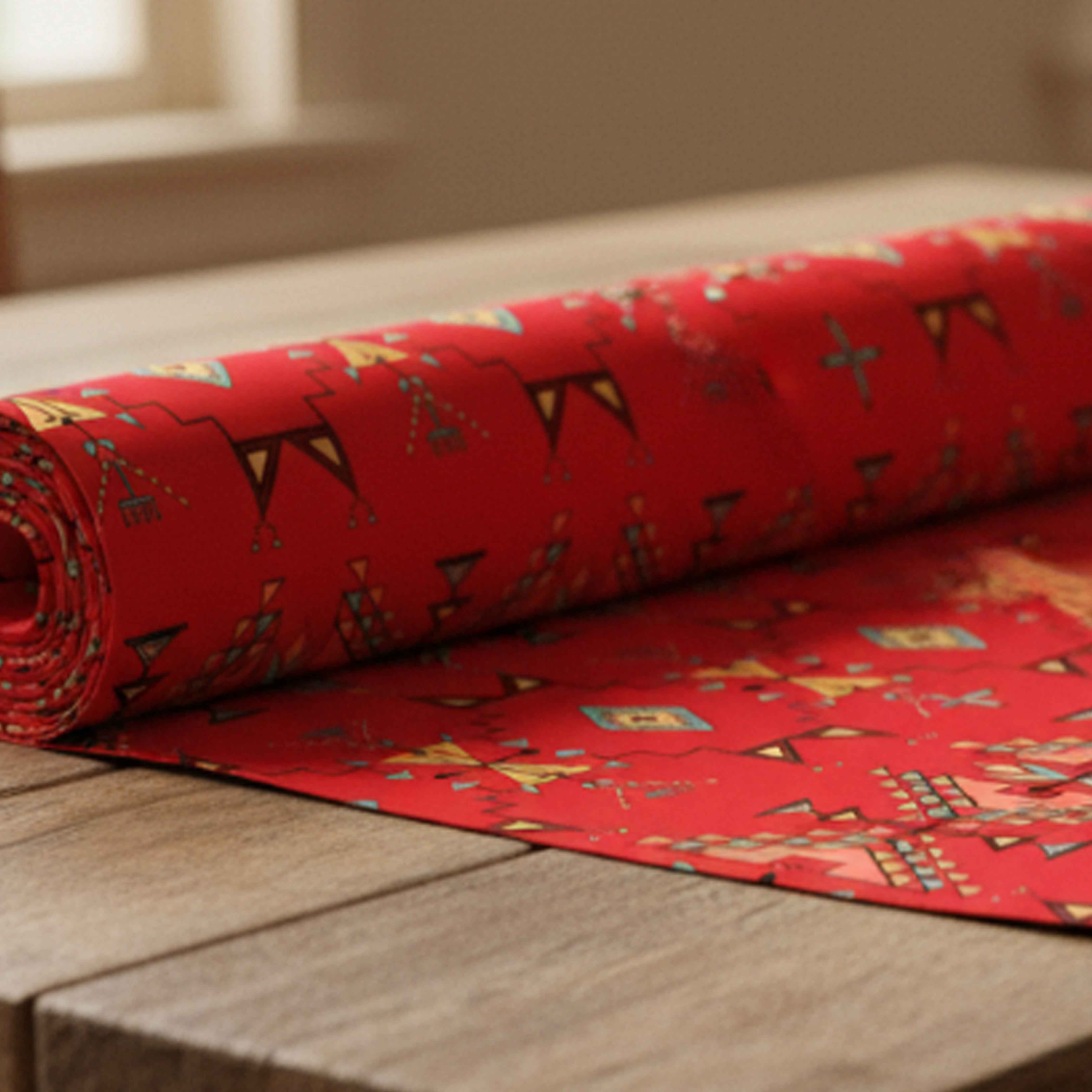 Thunder Flight Red 42 Inch Cotton Poplin Pre Order