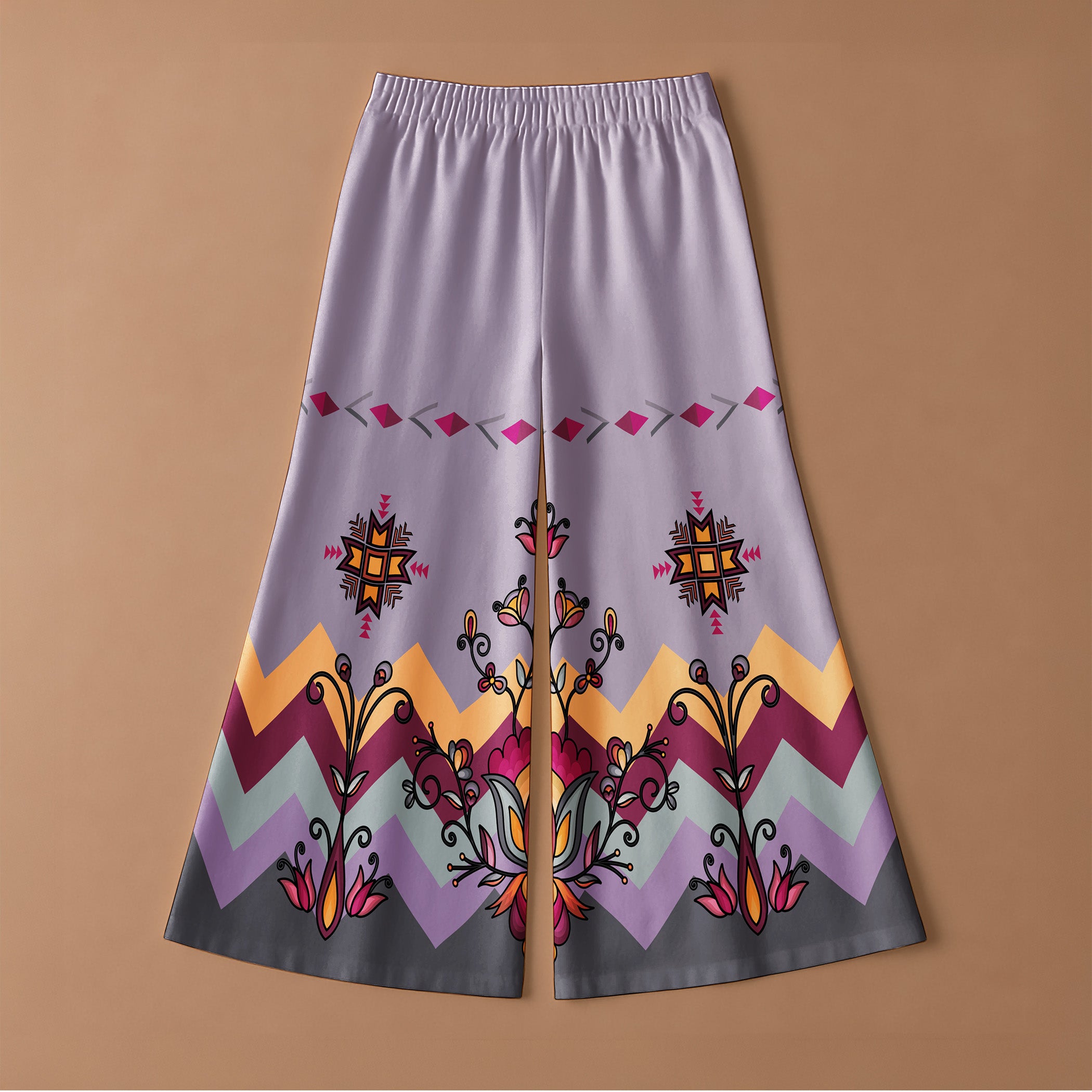 Crimson Drift Petals Ribbon Pant