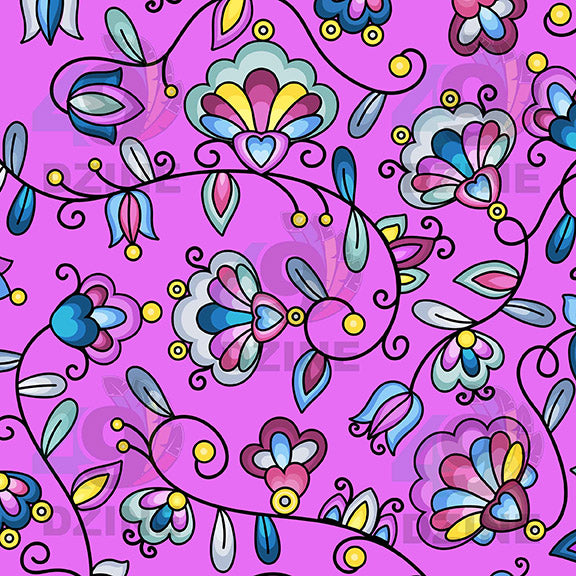 Autumn Bundle Blessing Purple Satin Fabric By the Yard Pre Order