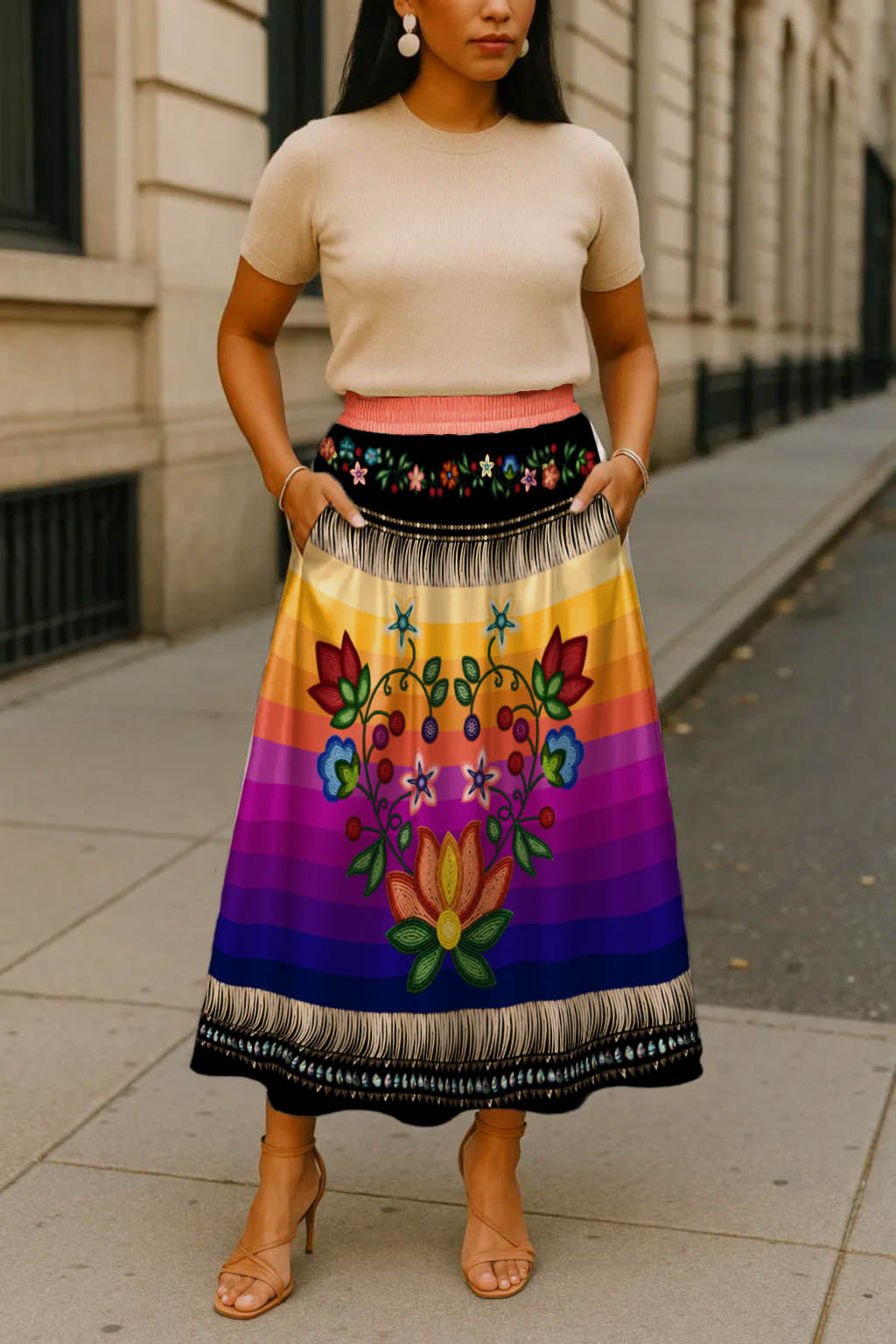 Beaded Offering Black 1 Skirt