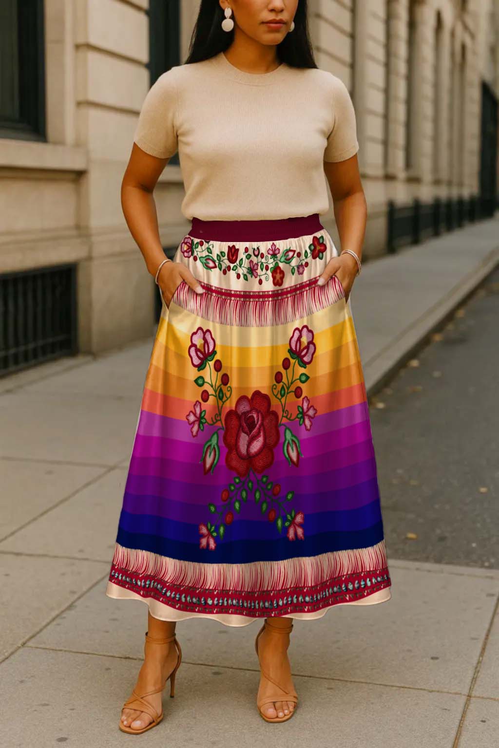 Beaded Offering Cream 1 Skirt