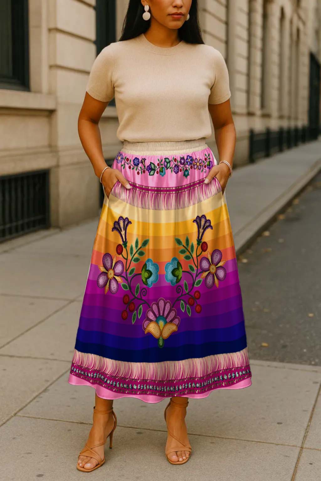 Beaded Offering Pink 1 Skirt