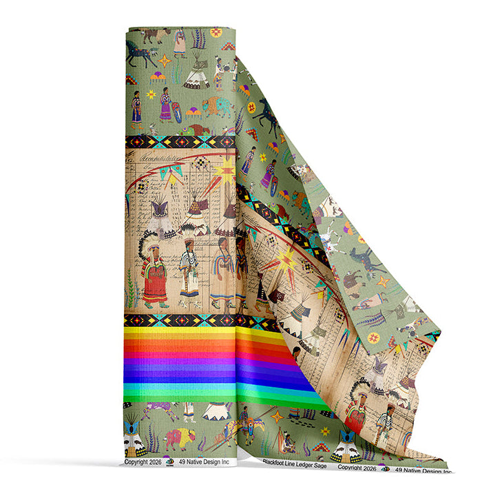 BlackFoot Line Sage Satin Fabric By the Yard Pre Order