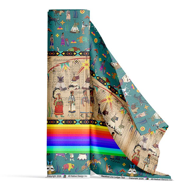 BlackFoot Line Teal Satin Fabric By the Yard Pre Order