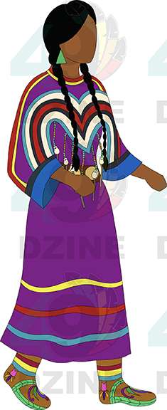 Blackfoot Women in Regalia 1 Transfer (Various Sizes)