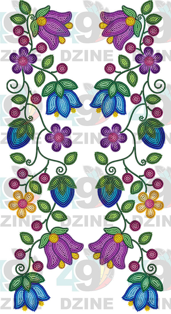 Bloom Uplift Beadwork Two arm pieces Transfer (Various Sizes)