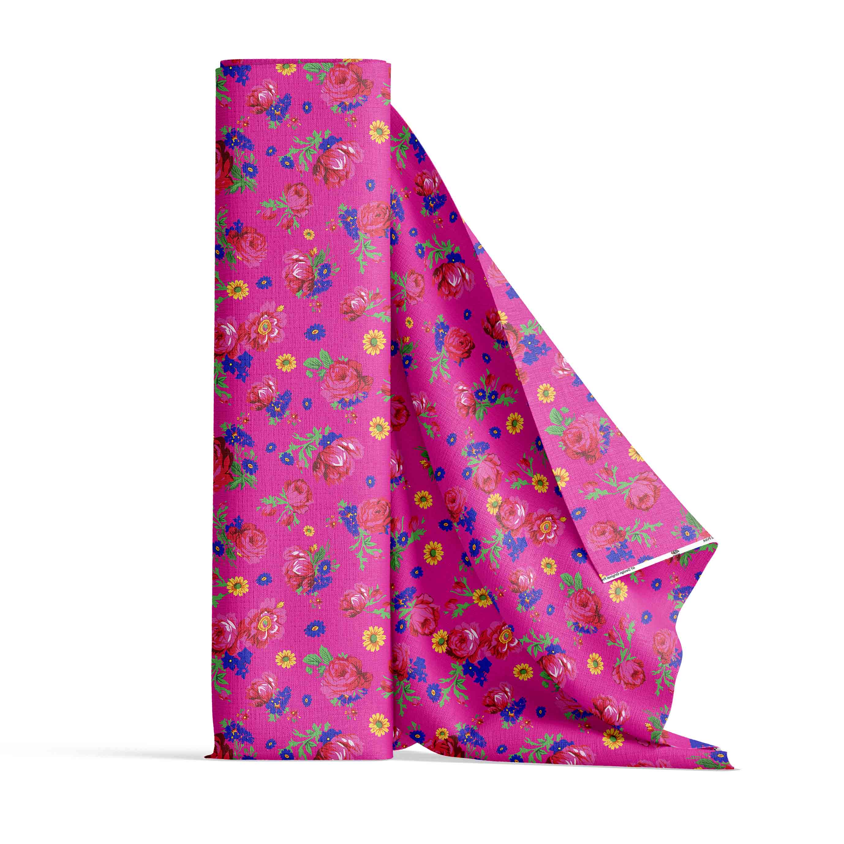 Kokum Ceremony Pink Satin Fabric By the Yard Pre Order