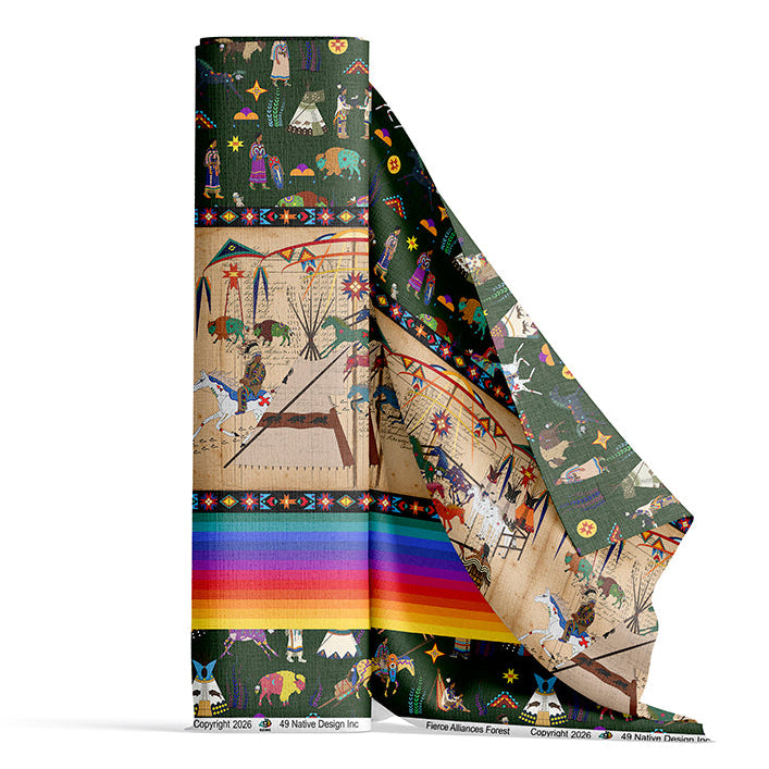 Broken Dowry Forest Satin Fabric By the Yard Pre Order