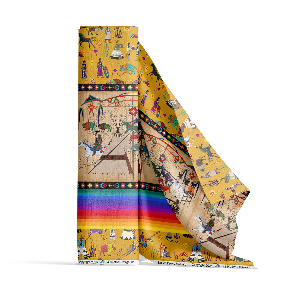 Broken Dowry Mustard 42 Inch Cotton Poplin Pre Order