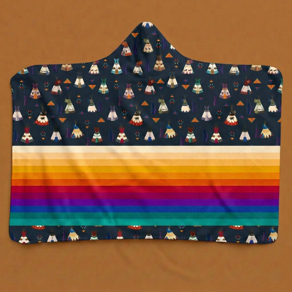 Camp Lodges Charcoal Hooded Blanket
