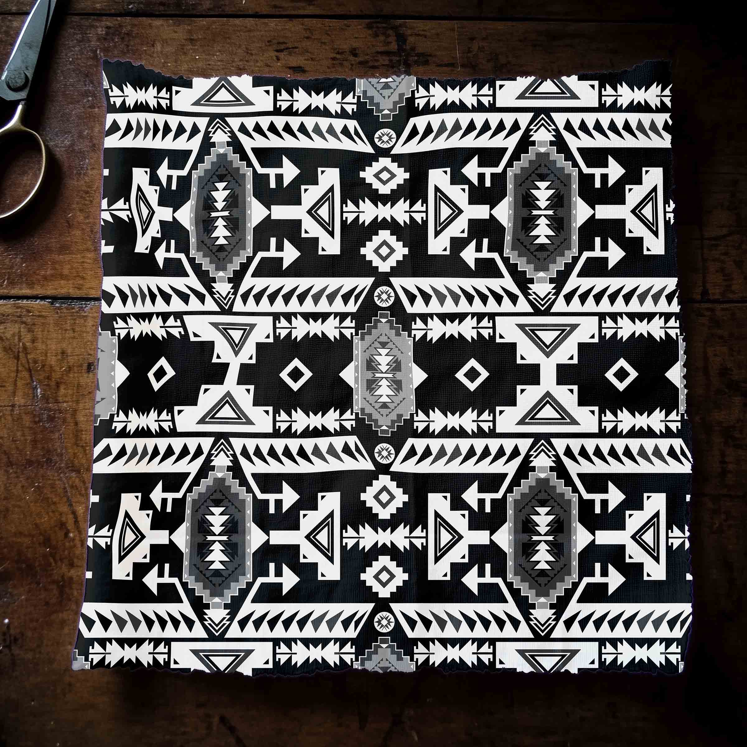 Chiefs Mountain Black and White 56 Inch Cotton Poplin Pre Order