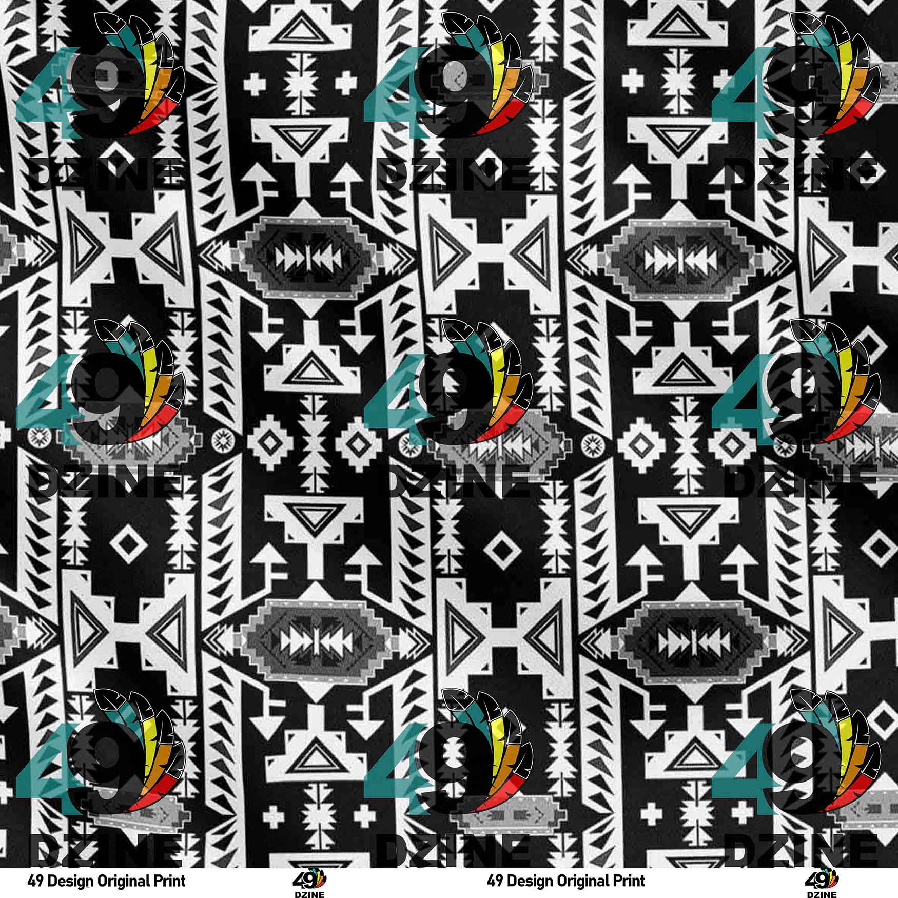 Chiefs Mountain Black and White Satin Fabric By the Yard Pre Order