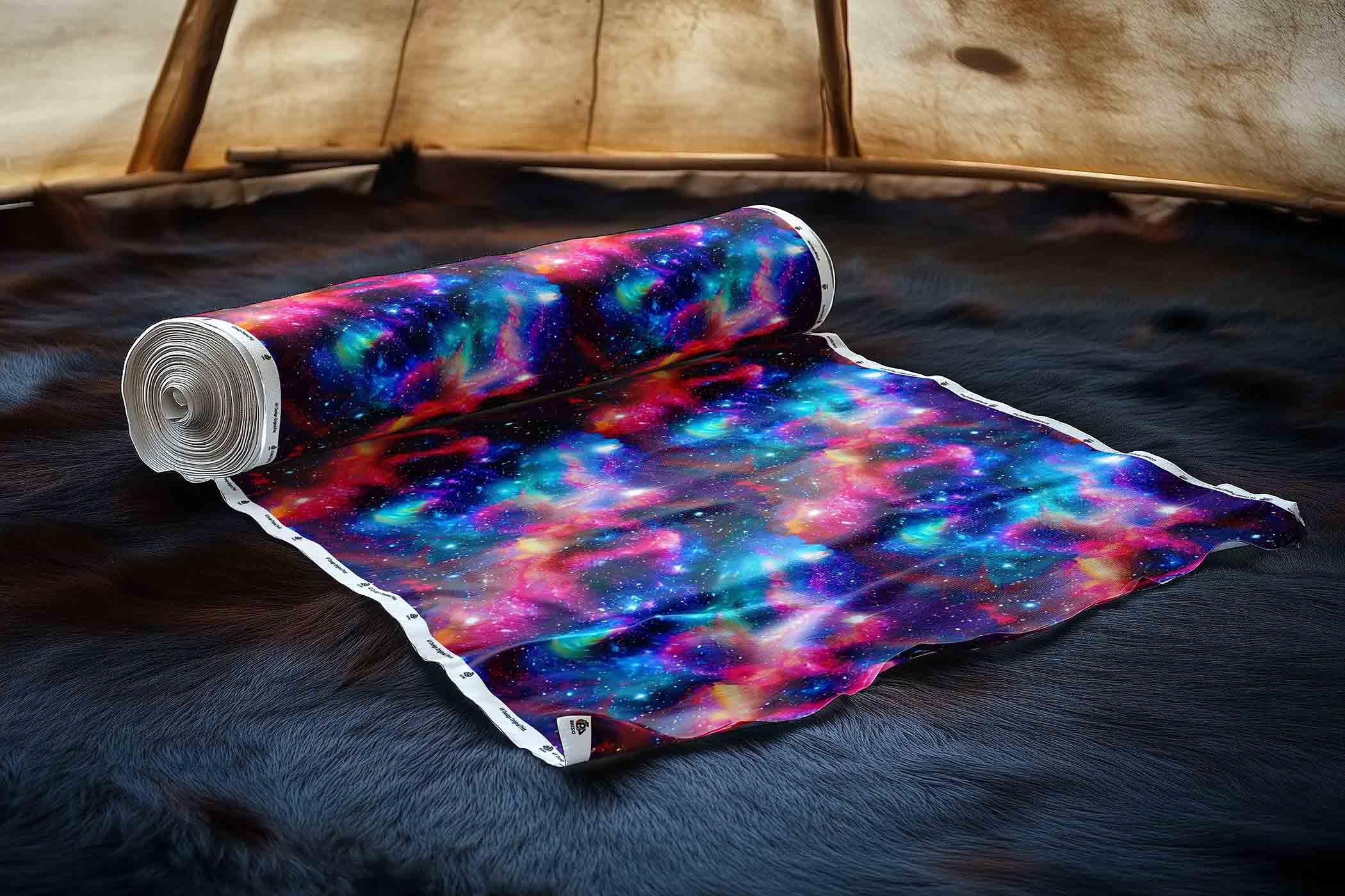 Cosmic Spring Satin Fabric By the Yard Pre Order