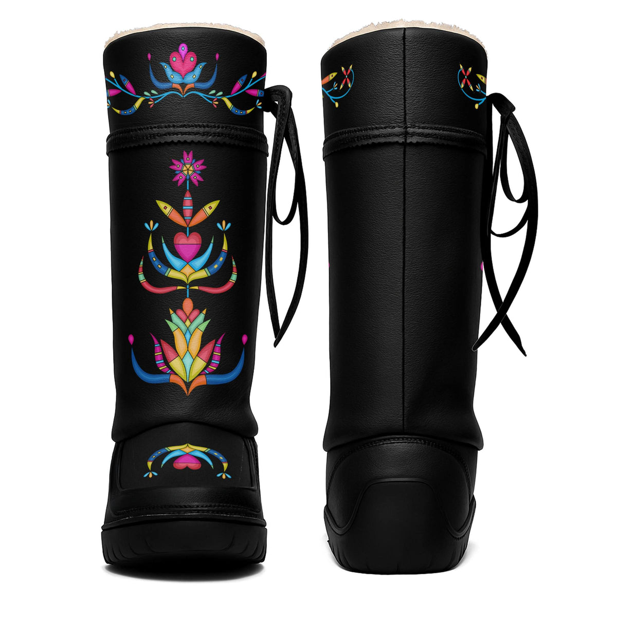 Cradle Creek Radiance Black Real Leather MocLux Tall