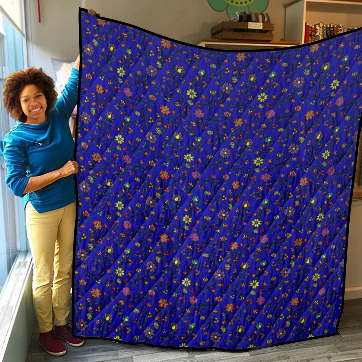 Cosmic Whispers Elk Shadow Lightweight & Breathable Quilt With Edge-wrapping Strips