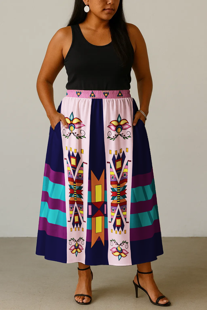 Echoes of the Lodge Blue Skirt