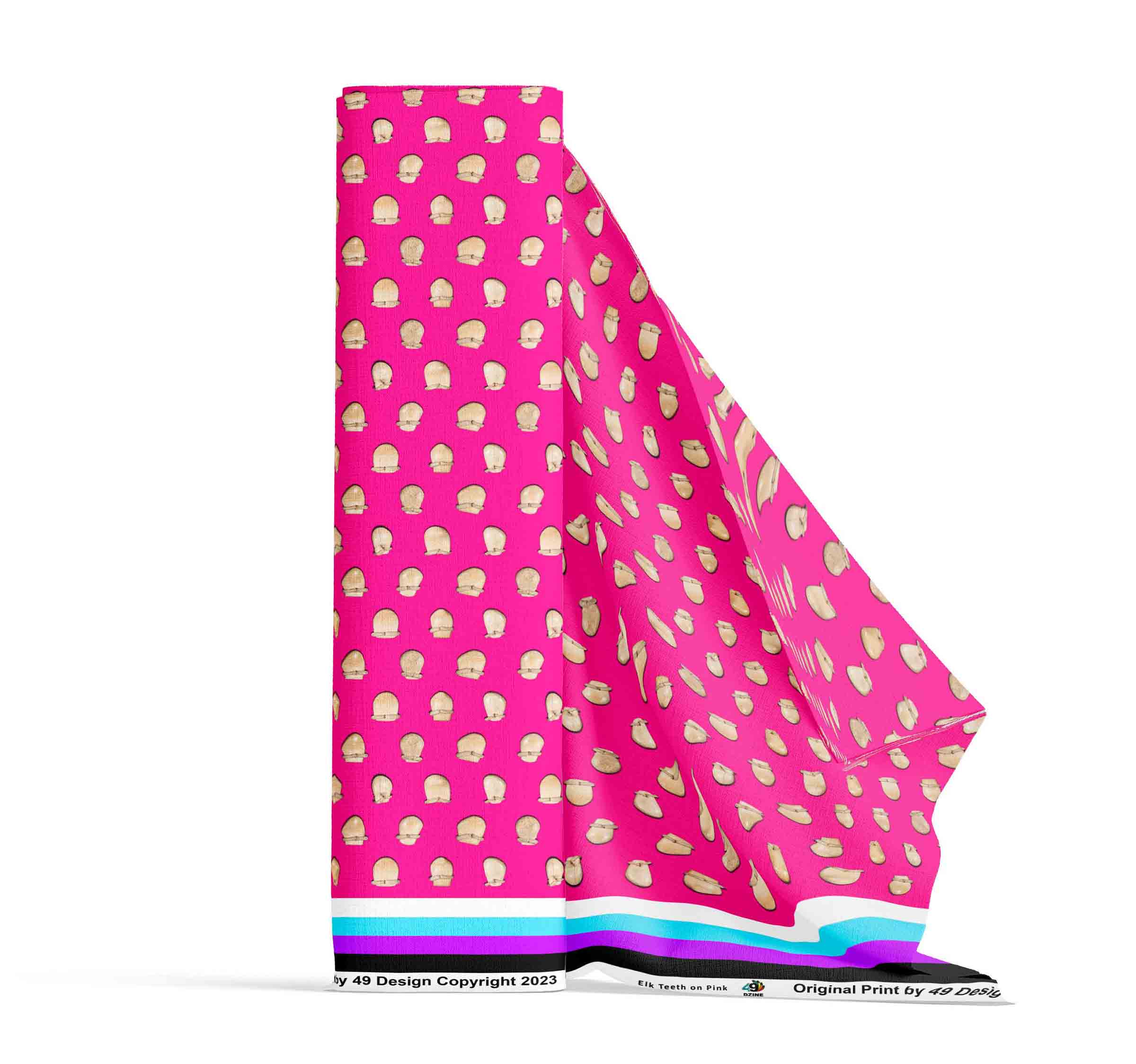 Dentalium on Pink 56 Inch Cotton Poplin Pre Order