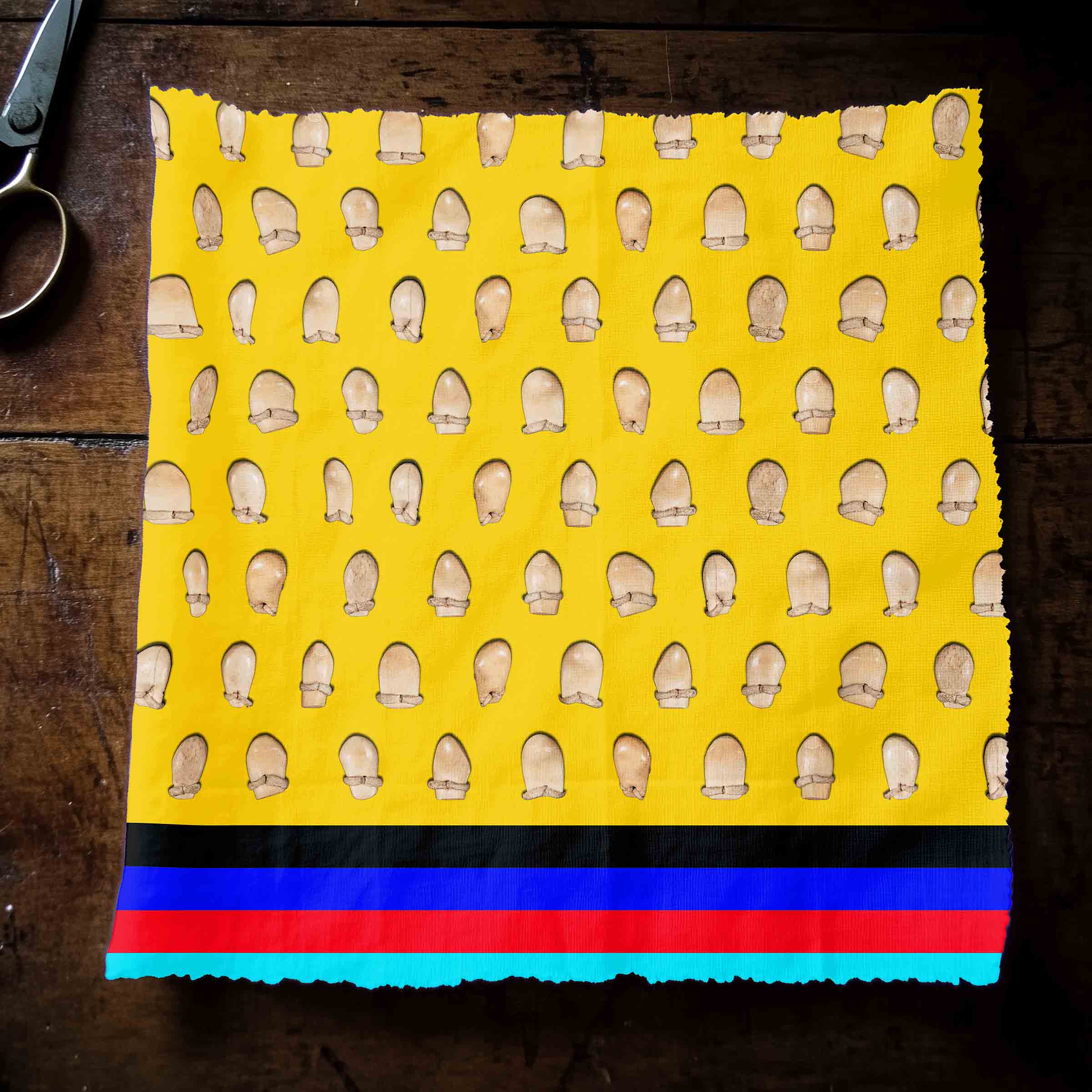 Elk Teeth on Yellow 56 Inch Cotton Poplin Pre Order