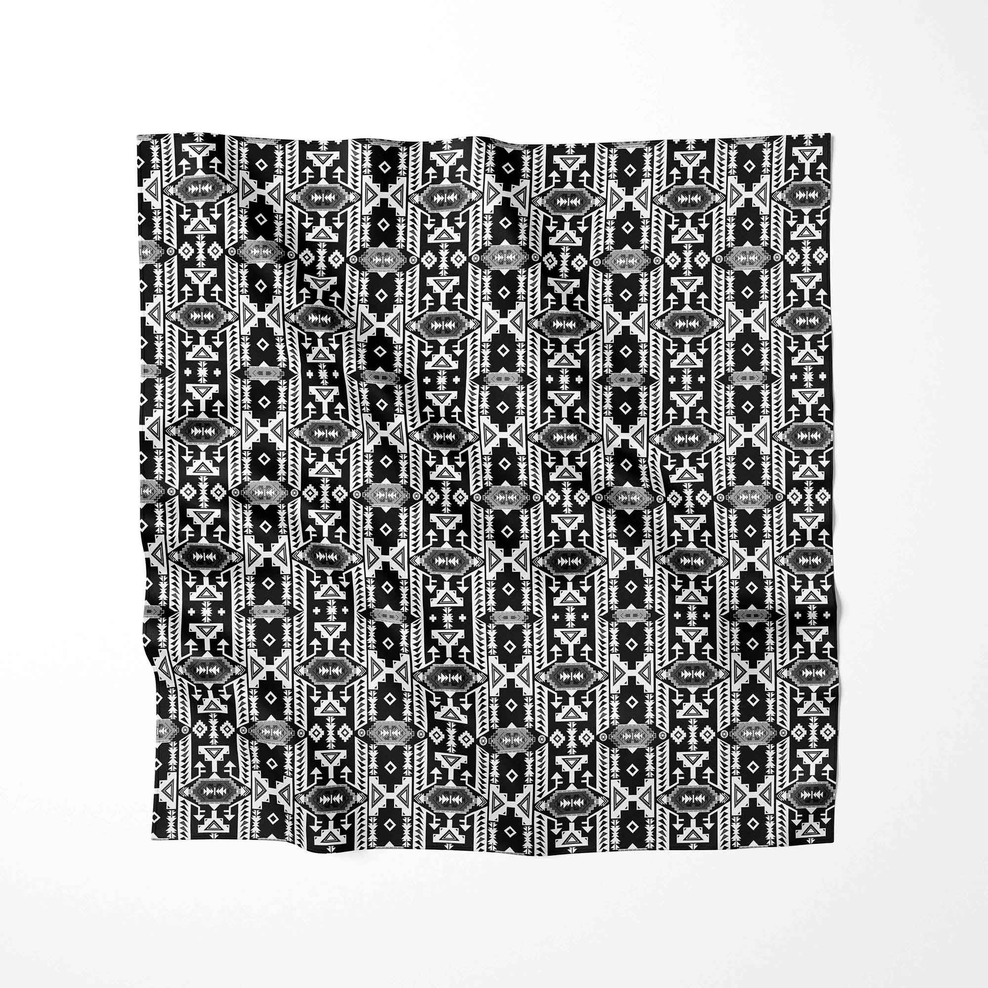 Chiefs Mountain Black and White Satin Fabric By the Yard Pre Order