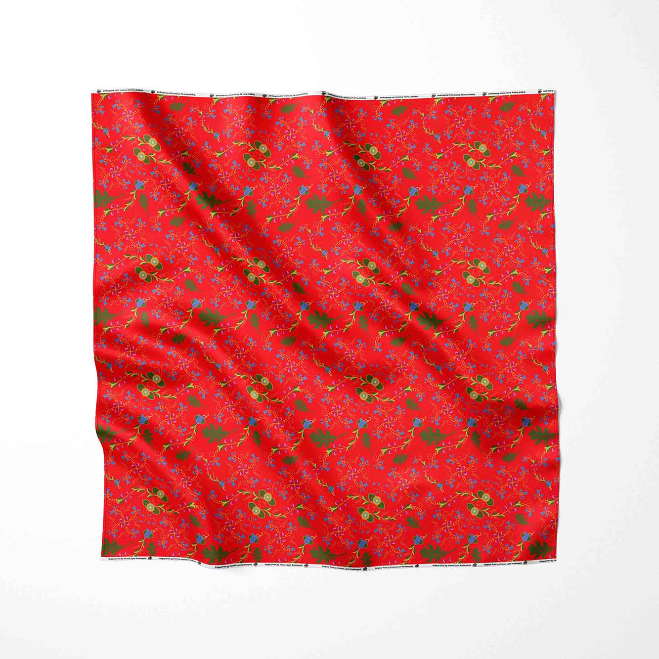 Vine Life Scarlet Satin Fabric By the Yard Pre Order