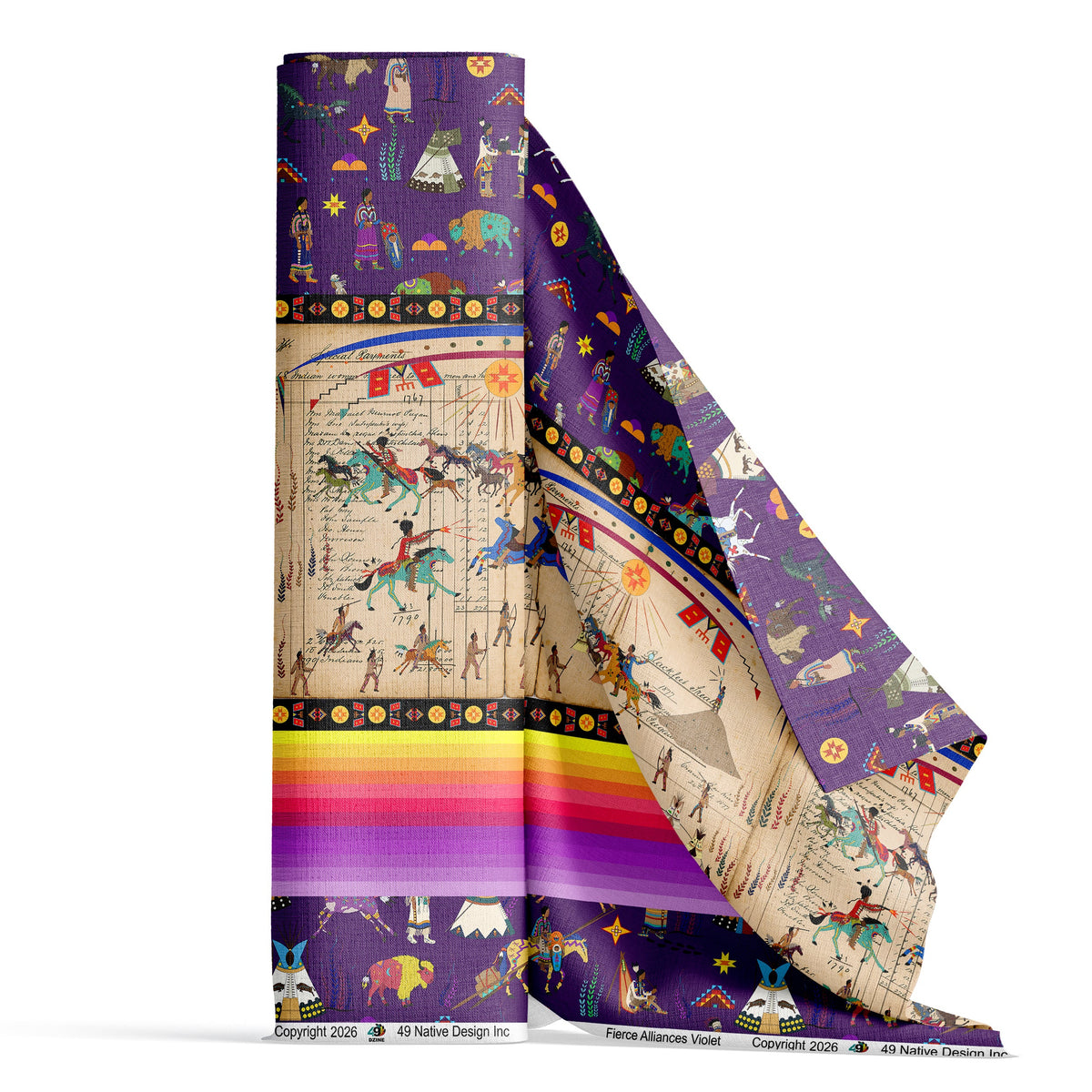 Fierce Alliances Violet Satin Fabric By the Yard Pre Order
