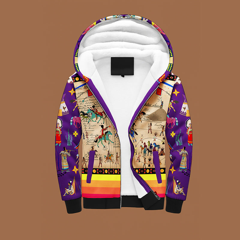 Fierce Alliances Violet Men's Sherpa Hoodie