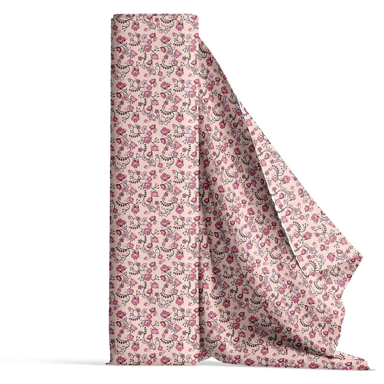 Floral Amour Satin Fabric By the Yard Pre Order