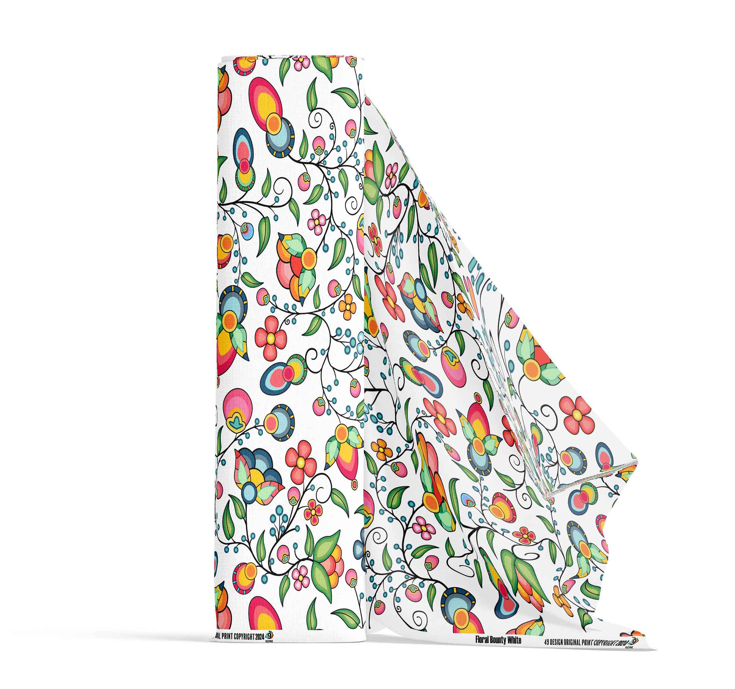 Floral Bounty White 56 Inch Cotton Poplin Pre Order