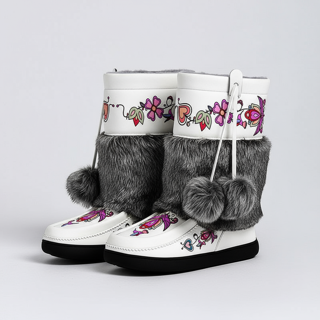 Frosted Leaf Spirit Real Leather MocLux Calf with Fur