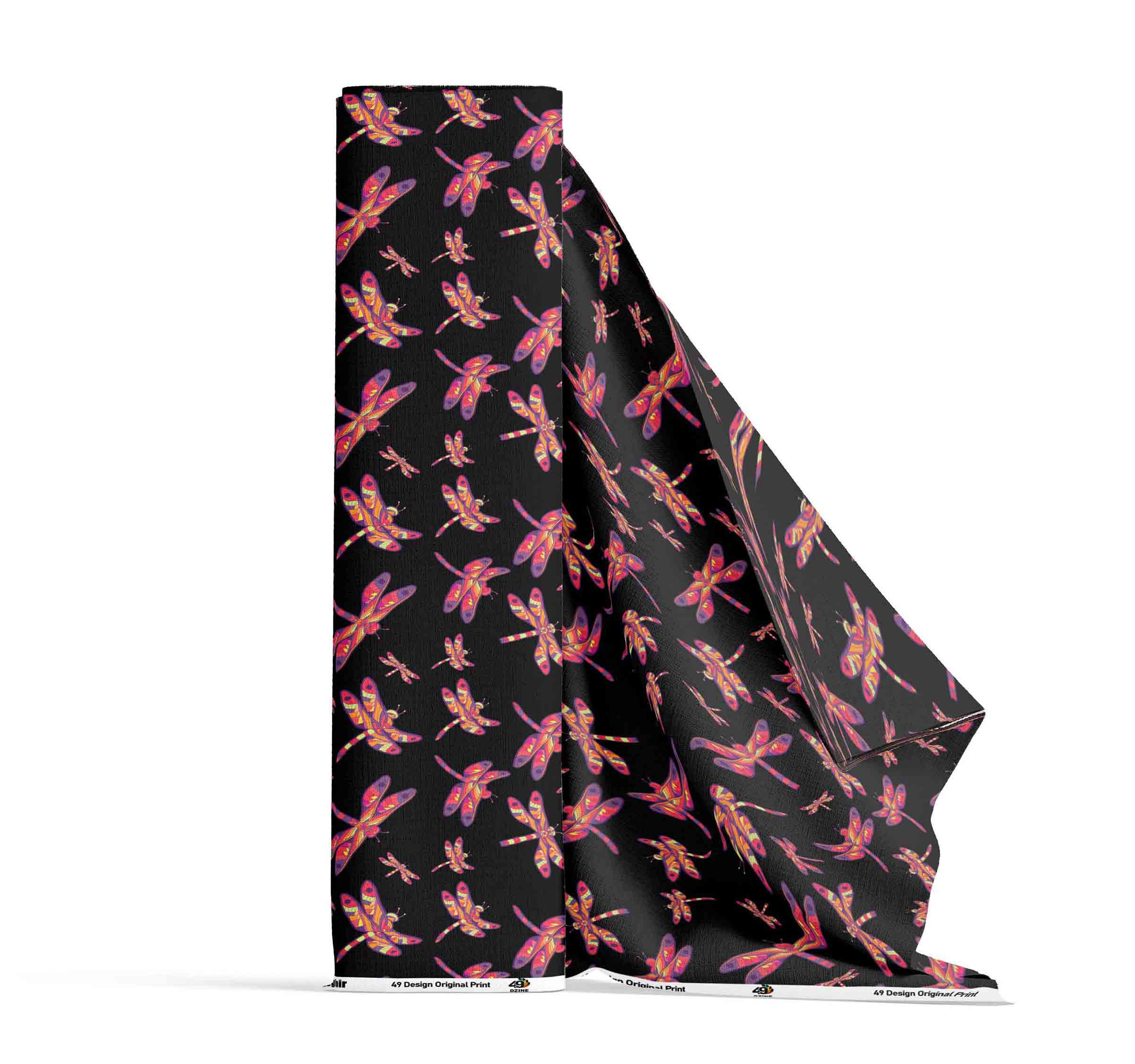 Gathering Noir Satin Fabric By the Yard Pre Order