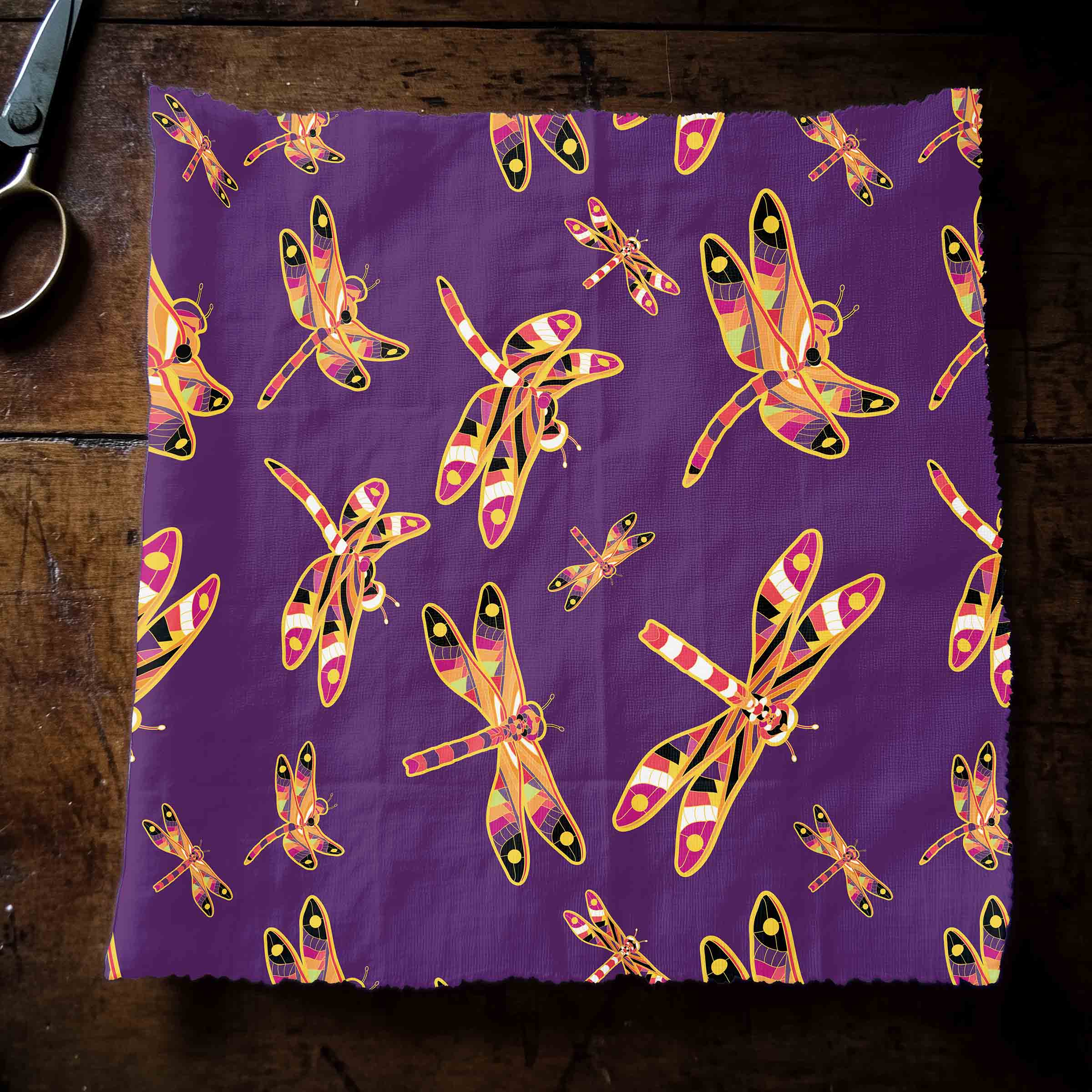 Gathering Yellow Purple 56 inch Cotton Poplin Pre Order