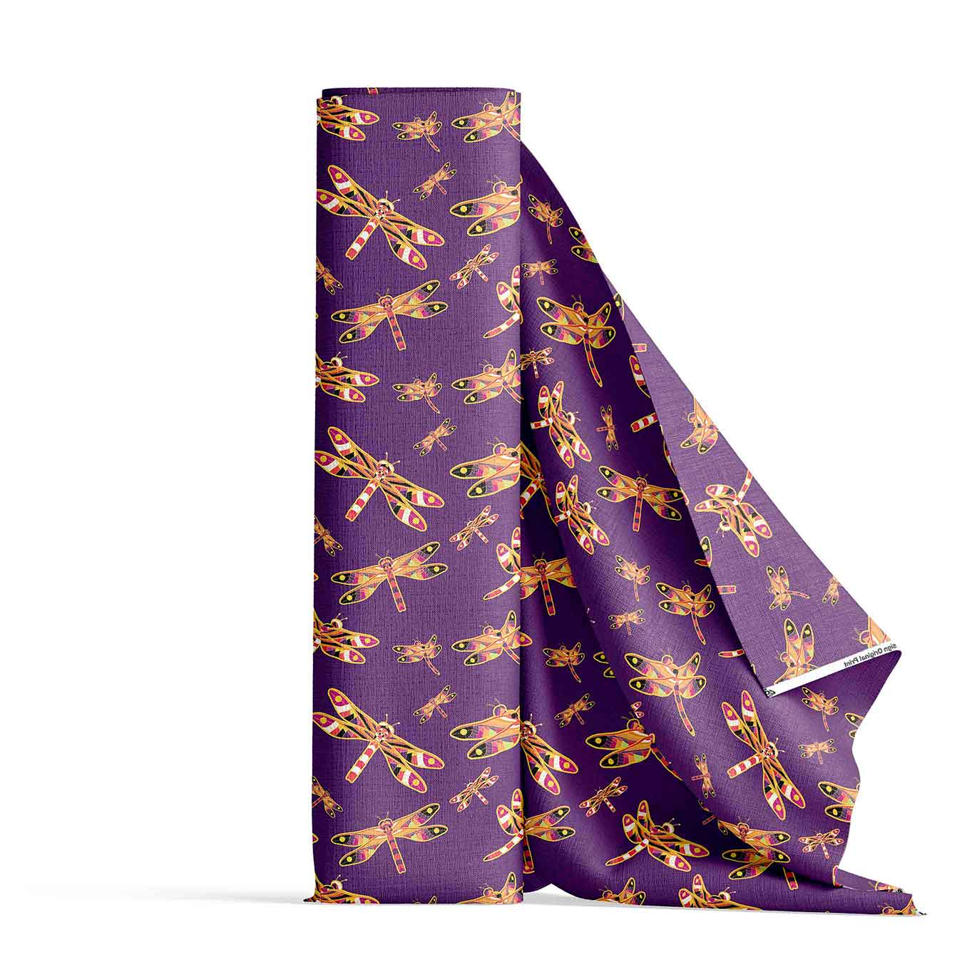 Gathering Yellow Purple Satin Fabric By the Yard Pre Order