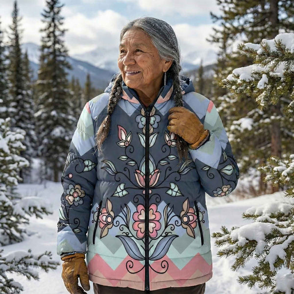 Frostfall Radiance Women's Hooded Puffer Coat