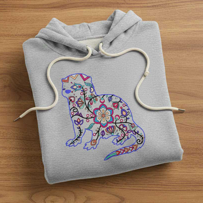 Otter Floral Animals 02 Various Sizes