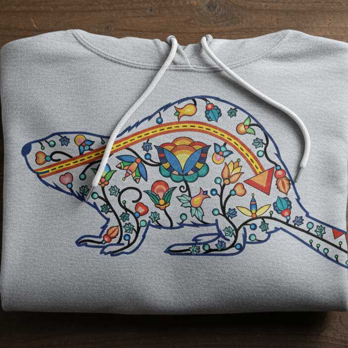 Beaver Floral Animals 01 Various Sizes