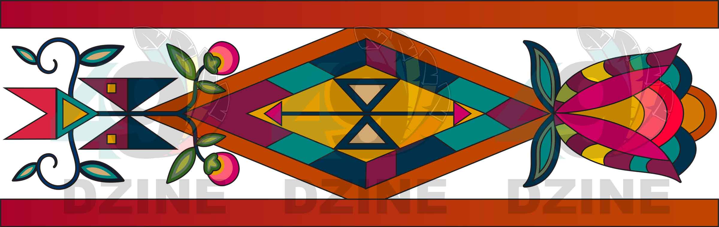 Spirit Journey Geometric Element 16 Transfer (Various Sizes)