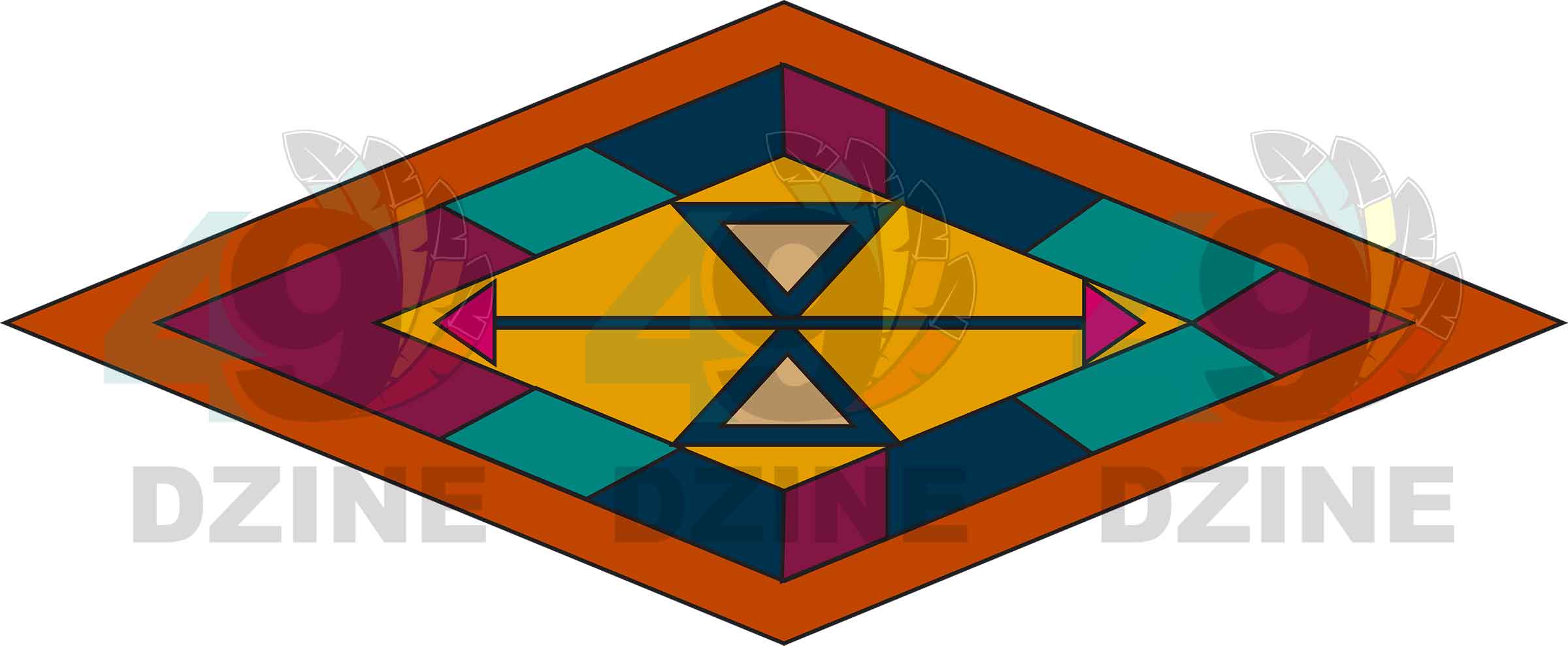 Spirit Journey Geometric Element 21 Transfer (Various Sizes)