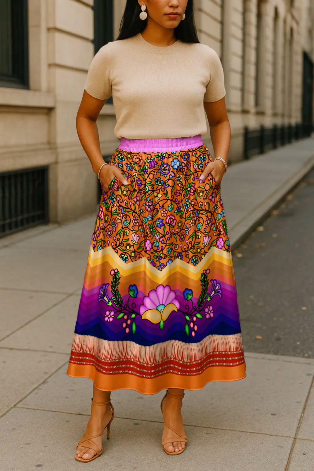Grandmother Legacy Orange 3 Skirt