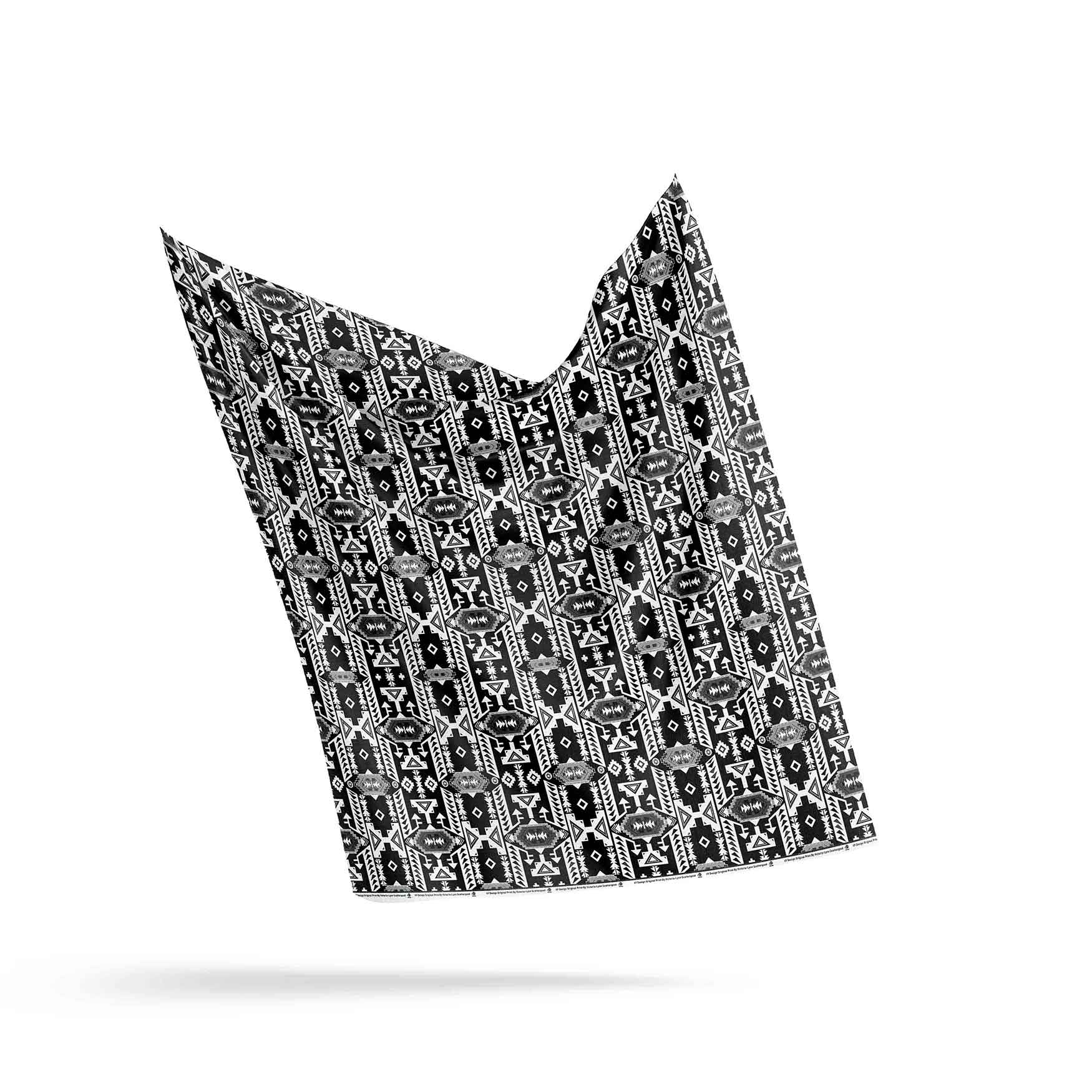 Chiefs Mountain Black and White Satin Fabric By the Yard Pre Order