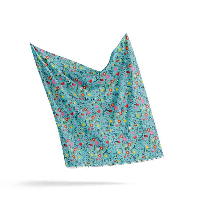 Nipin Blossom Sky Satin Fabric By the Yard Pre Order