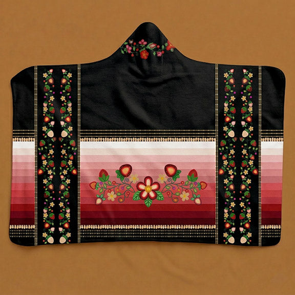 Berry Rites Black Women's Hooded Blanket